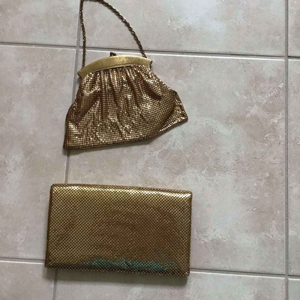 Whiting & Davis Gold Metal Mesh Purse Bundle - Picture 9 of 13